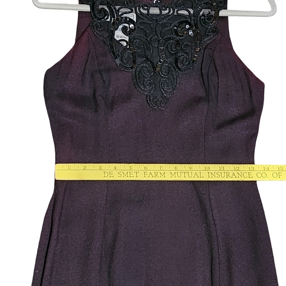 JESSICA McCLINTOCK Gunne Sax Dress Womens 7/8 Black Maxi Gown Lace Witchy Gothic - Picture 11 of 16